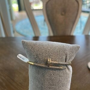 Gold and Silver Nail Bracelet